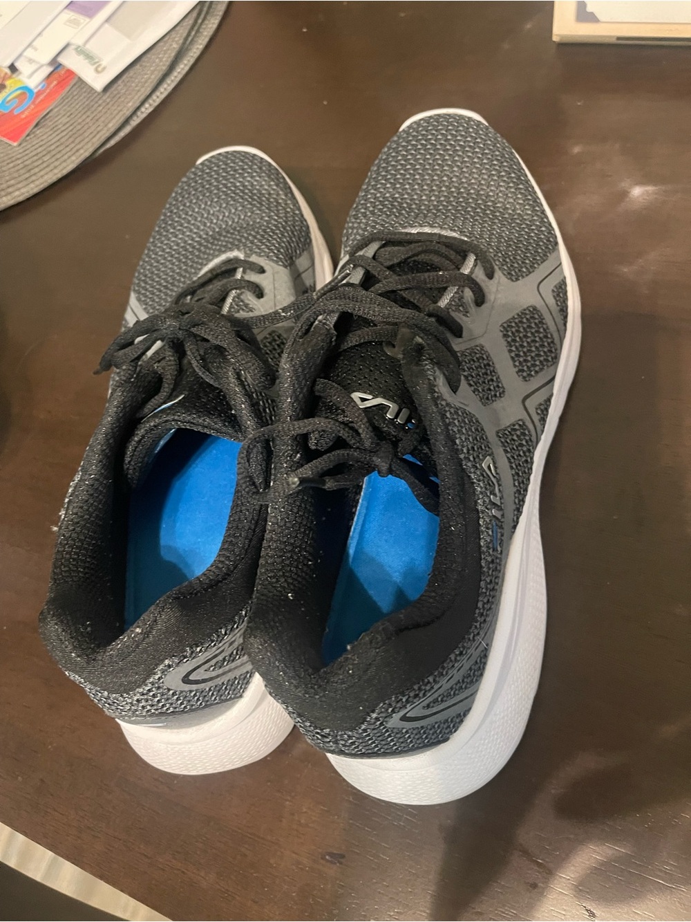 Fila Men's Black and Gray Athletic Running Sneakers